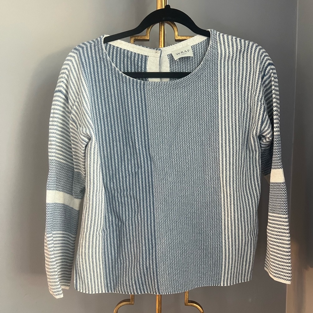 Wrap London Blue and White Striped 100% Cotton